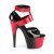 Pleaser Sandali ADORE-700-16 Vernice Nero-Rosso/Rosso-Nero EU-35 / US-5