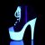 Pleaser ADORE-700SK-02 Stivaletti - Tela Nero/Bianco Neon EU-35 / US-5