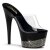 Pleaser Mules ADORE-701-3 Trasparente/Nero-Strass Peltro EU-35 / US-5