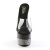 Pleaser Mules ADORE-701-3 Trasparente/Nero-Strass Peltro EU-35 / US-5