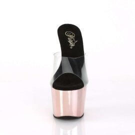 Pleaser Mules ADORE-701 Trasparente/Dorato Rosa Cromato...