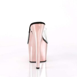 Pleaser Mules ADORE-701 Trasparente/Dorato Rosa Cromato EU-35 / US-5