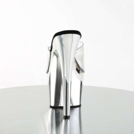 Pleaser Mules ADORE-701 Trasparente/Argento Cromato EU-37 / US-7