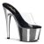 Pleaser Mules ADORE-701 Trasparente/Argento Cromato EU-37 / US-7