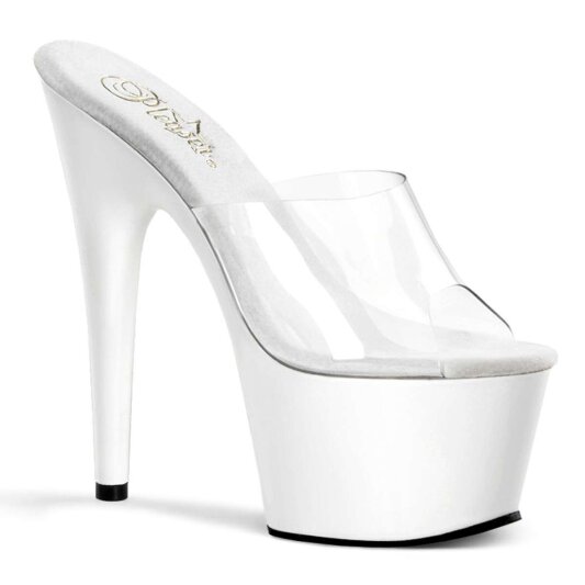 Pleaser Mules ADORE-701 Trasparente/Bianco EU-37 / US-7