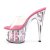 Pleaser Mules ADORE-701FL Trasparente/Fiori Rosa Acceso EU-35 / US-5