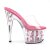 Pleaser Mules ADORE-701FL Trasparente/Fiori Rosa Acceso EU-35 / US-5