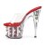 Pleaser Mules ADORE-701FL Trasparente/Fiori Rossi EU-35 / US-5
