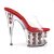 Pleaser Mules ADORE-701FL Trasparente/Fiori Rossi EU-35 / US-5
