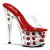 Pleaser Mules ADORE-701FL Trasparente/Fiori Rossi EU-37 / US-7