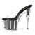 Pleaser Mules ADORE-701G Trasparente/Nero Glitter EU-35 / US-5