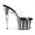 Pleaser Mules ADORE-701G Trasparente/Nero Glitter EU-35 / US-5