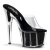 Pleaser Mules ADORE-701G Trasparente/Nero Glitter EU-37 / US-7