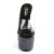 Pleaser Mules ADORE-701LG Trasparente/Nero Holo Glitter EU-38 / US-8