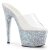 Pleaser Mules ADORE-701LG Trasparente/Argento Multi Glitter EU-35 / US-5