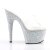 Pleaser Mules ADORE-701LG Trasparente/Argento Multi Glitter EU-35 / US-5
