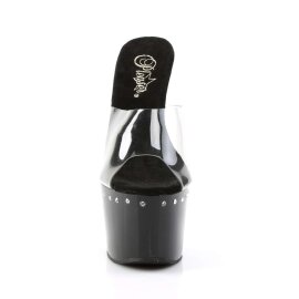 Pleaser Mules ADORE-701LS Trasparente/Nero EU-35 / US-5