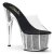 Pleaser Mules ADORE-701SRS Trasparente/Nero Strass EU-37 / US-7