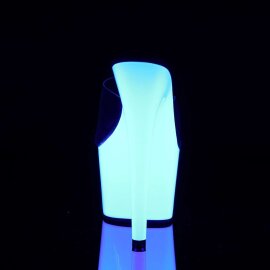 Pleaser Mules ADORE-701UV Trasparente/Bianco Neon EU-40 / US-10