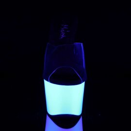 Pleaser Mules ADORE-701UV Trasparente/Bianco Neon EU-42 /...