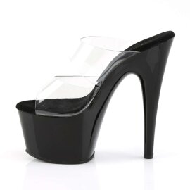 Pleaser Mules ADORE-702 Trasparente/Nero EU-35 / US-5