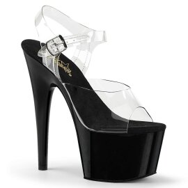 Pleaser Sandali ADORE-708 Trasparente/Nero EU-35 / US-5