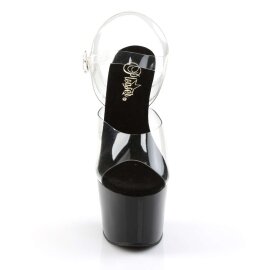 Pleaser Sandali ADORE-708 Trasparente/Nero EU-35 / US-5