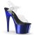 Pleaser Sandali ADORE-708 Trasparente/Blu Cromato EU-35 / US-5