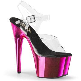 Pleaser Sandali ADORE-708 Trasparente/Rosa Acceso Cromato...