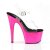 Pleaser Sandali ADORE-708 Trasparente/Rosa Acceso Cromato EU-35 / US-5
