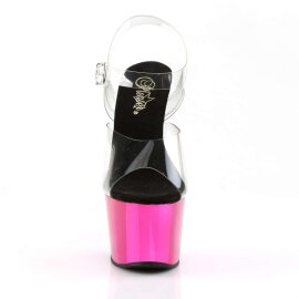 Pleaser Sandali ADORE-708 Trasparente/Rosa Acceso Cromato...
