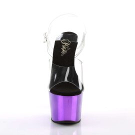 Pleaser Sandali ADORE-708 Trasparente/Viola Cromato EU-35...