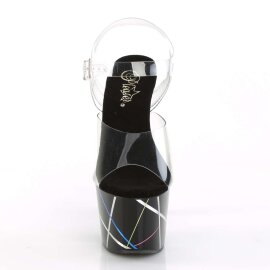 Pleaser Sandali ADORE-708BMC Trasparente/Nero EU-35 / US-5