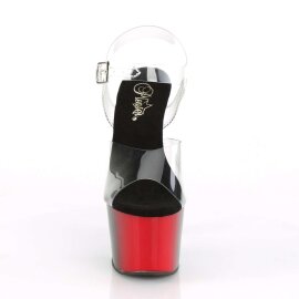 Pleaser Sandali ADORE-708BR Trasparente/Rosso Nero EU-35...