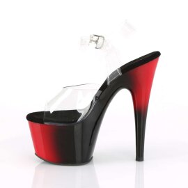 Pleaser Sandali ADORE-708BR Trasparente/Rosso Nero EU-35 / US-5