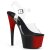 Pleaser Sandali ADORE-708BR Trasparente/Rosso Nero EU-35 / US-5