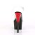 Pleaser Sandali ADORE-708BR Trasparente/Rosso Nero EU-35 / US-5