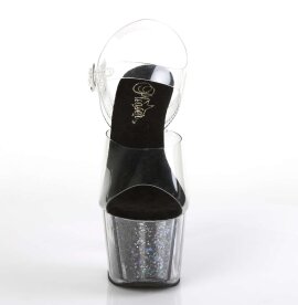 Pleaser Sandali ADORE-708CG Trasparente/Nero Glitter...