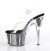 Pleaser Sandali ADORE-708CG Trasparente/Nero Glitter EU-35 / US-5