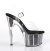 Pleaser Sandali ADORE-708CG Trasparente/Nero Glitter EU-35 / US-5