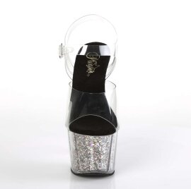 Pleaser Sandali ADORE-708CG Trasparente/Argento Multi...