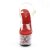Pleaser Sandali ADORE-708FL Trasparente/Fiori Rossi EU-37 / US-7