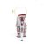 Pleaser Sandali ADORE-708FL Trasparente/Fiori Rossi EU-37 / US-7