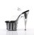 Pleaser Sandali ADORE-708G Trasparente/Nero Glitter EU-35 / US-5