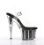 Pleaser Sandali ADORE-708G Trasparente/Nero Glitter EU-35 / US-5