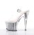 Pleaser Sandali ADORE-708G Trasparente/Argento Inserti Glitter EU-38 / US-8