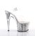 Pleaser Sandali ADORE-708G Trasparente/Argento Inserti Glitter EU-38 / US-8