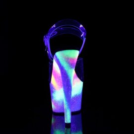Pleaser Sandali ADORE-708GXY Trasparente/Neon-Multicolore EU-37 / US-7