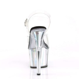 Pleaser Sandali ADORE-708HGI Trasparente/Argento Ologramma EU-35 / US-5