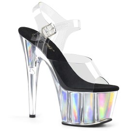 Pleaser Sandali ADORE-708HGI Trasparente/Argento...